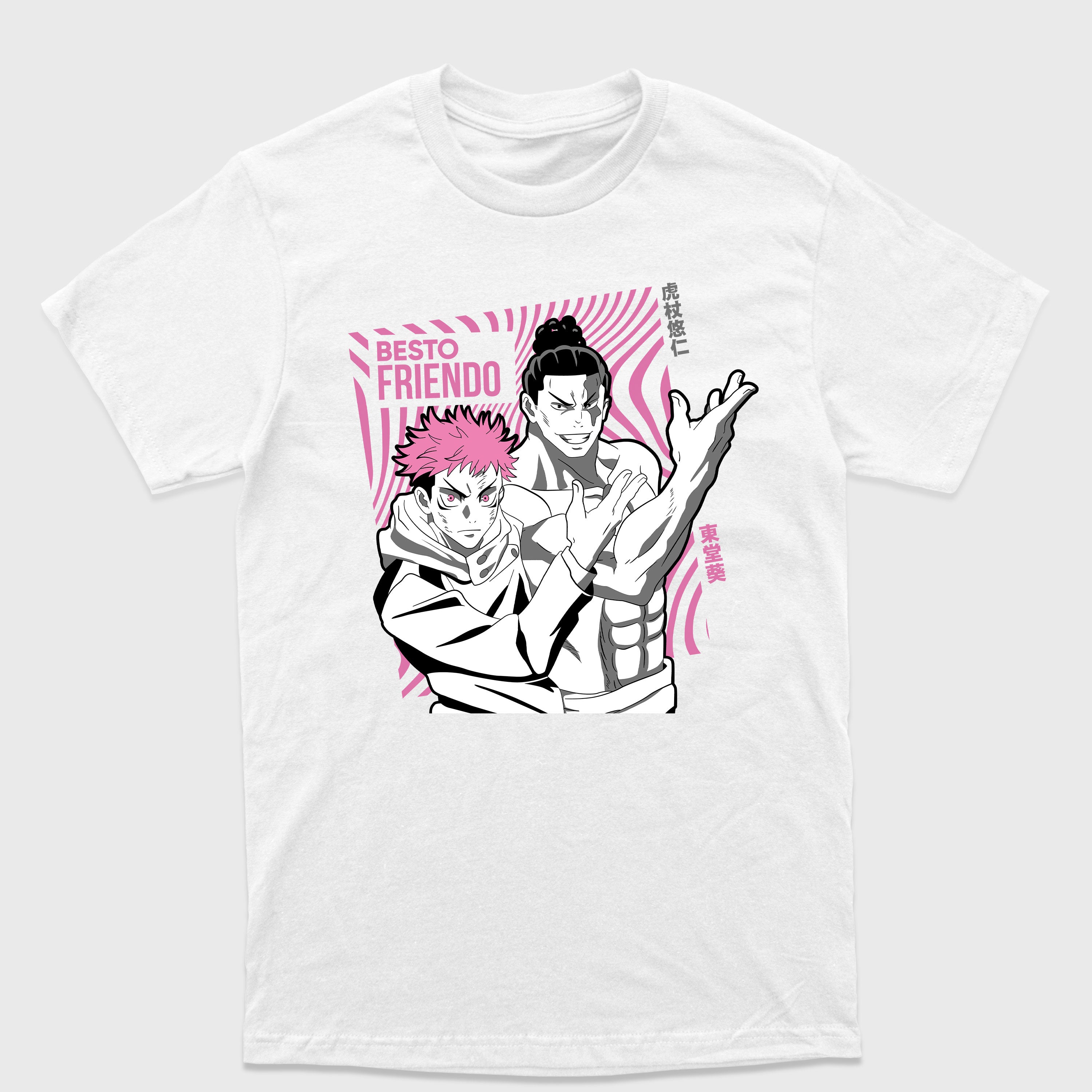 Camiseta Básica Yuji e Todo Best Friendo Jujutsu Kaisen