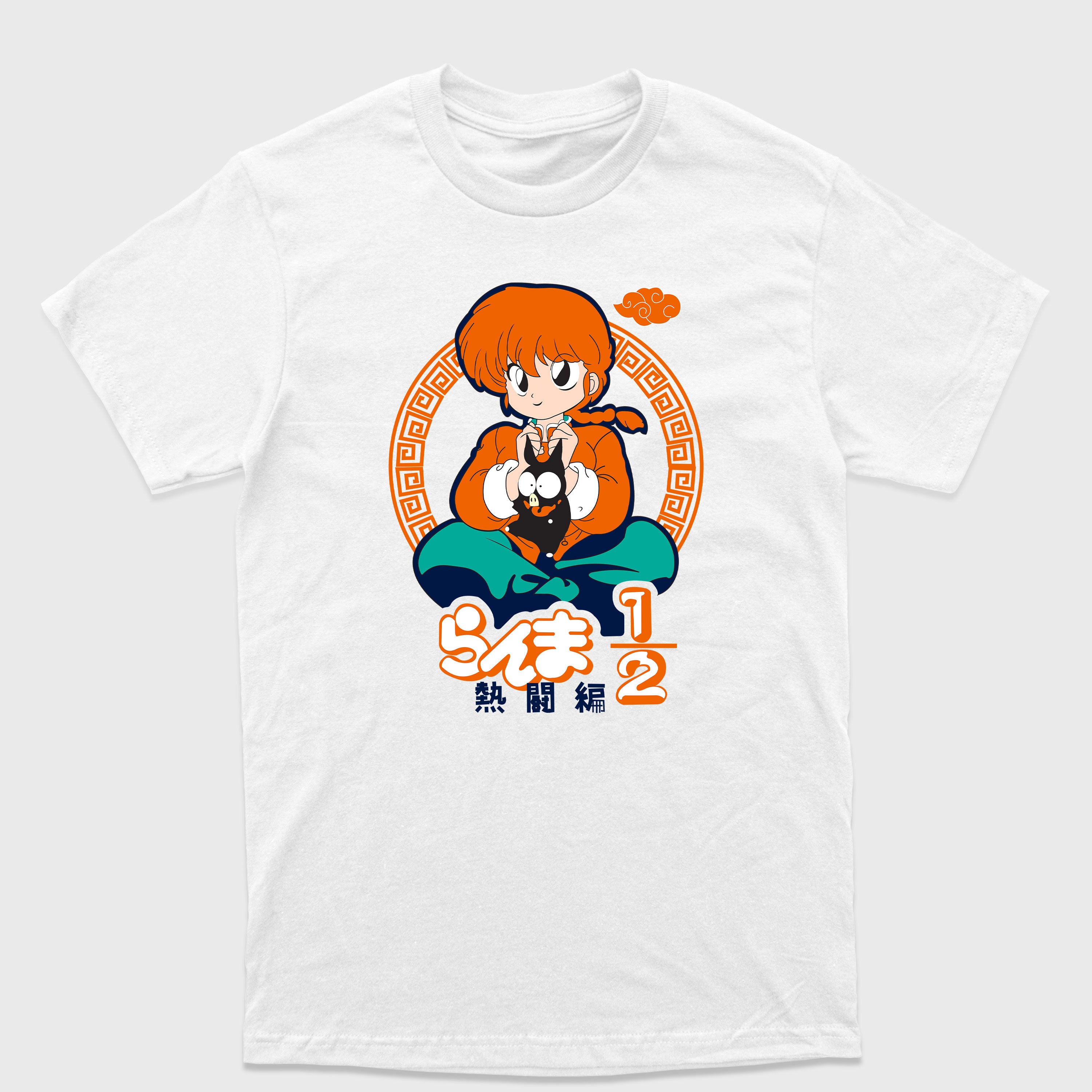 Camiseta Básica Ranma e Ryoga Porquinho - Ranma