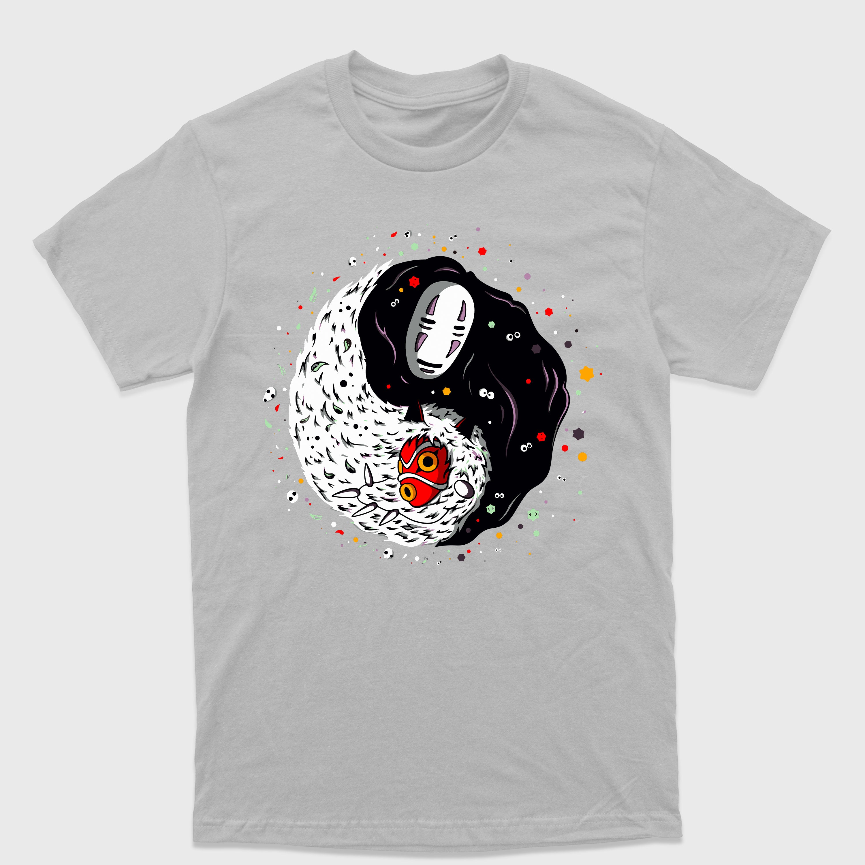 Camiseta Básica Anime Ghibli Totoro Yin Yang