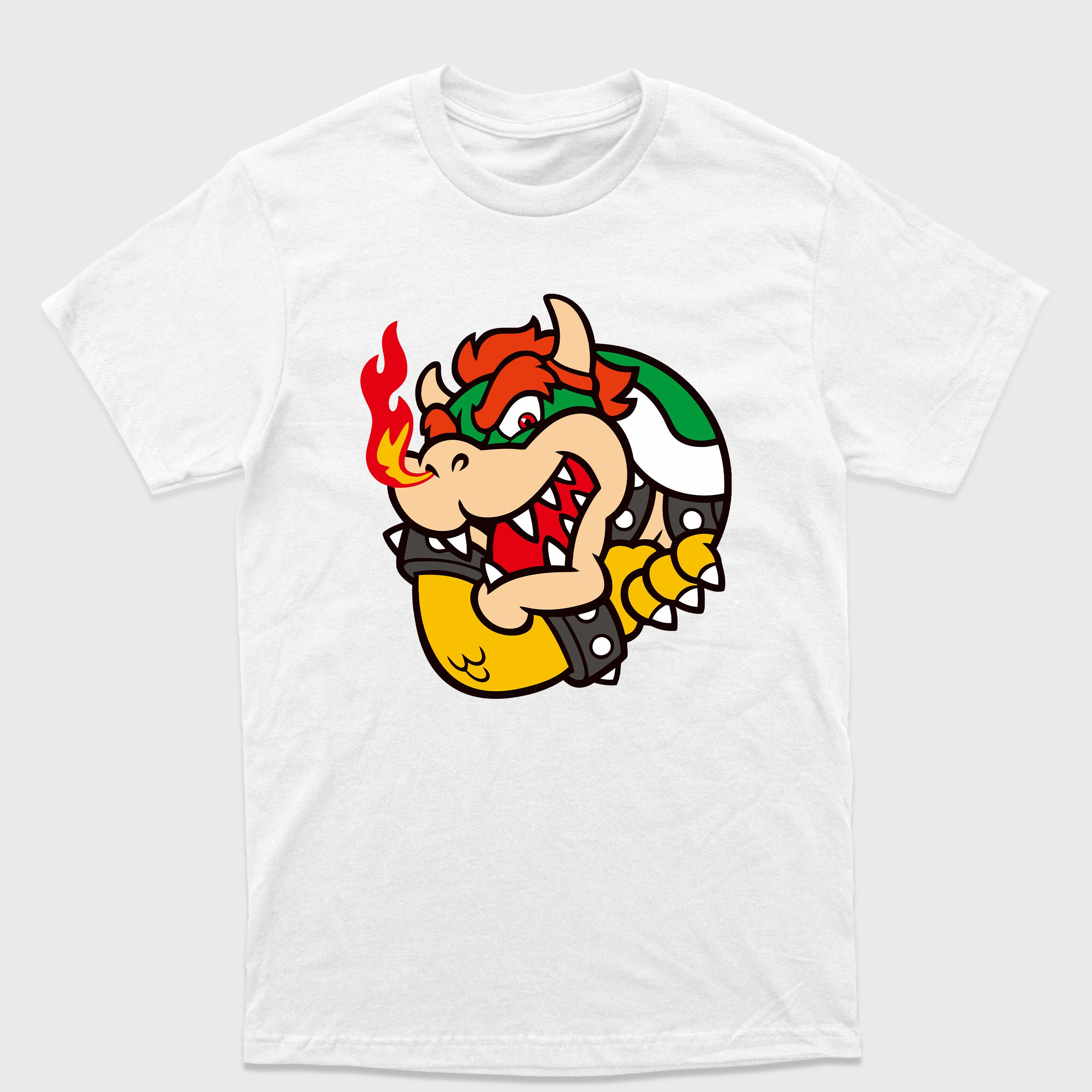 Camiseta Básica Bowser Flamejante Mário