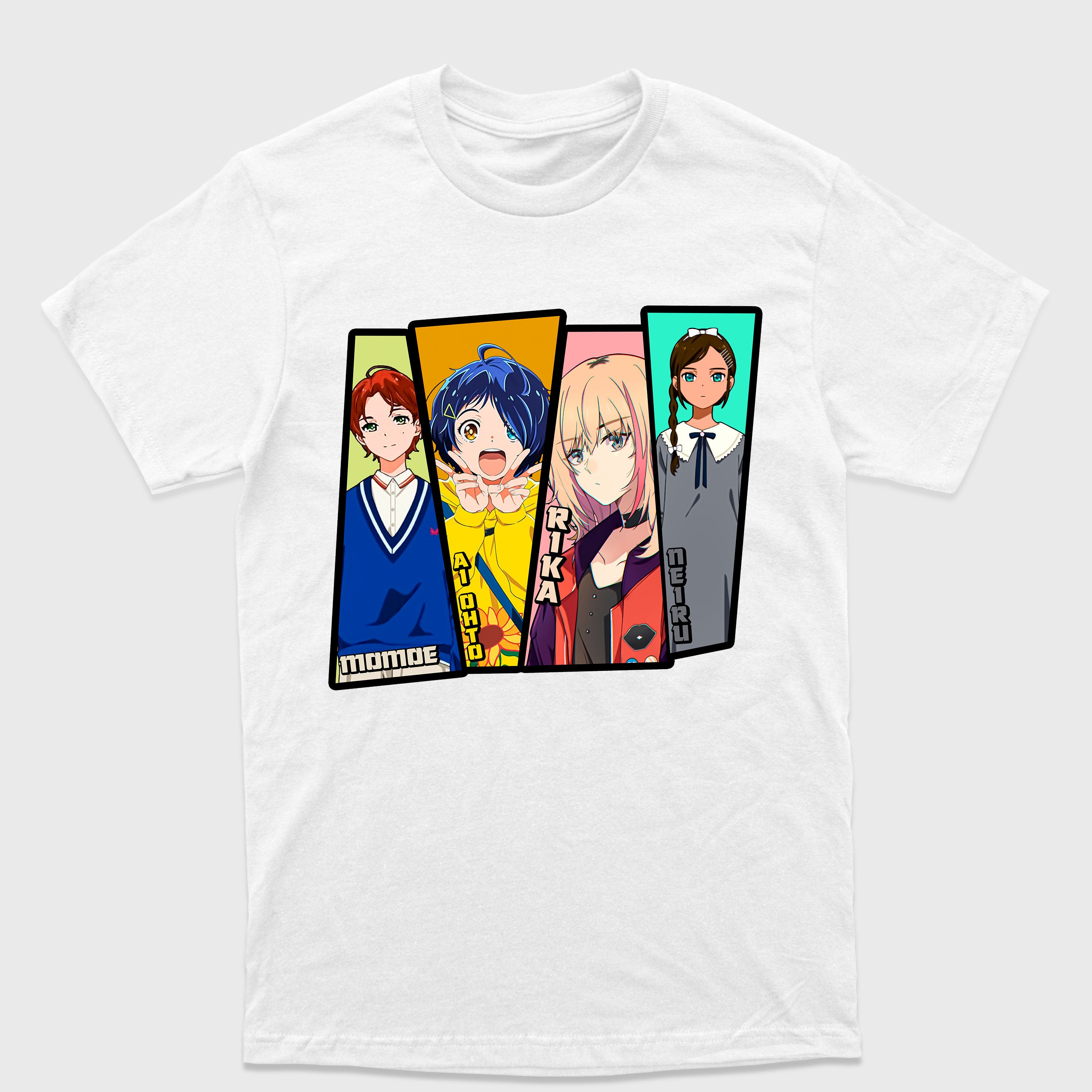 Camiseta Básica Anime Personagens Wonder Egg Priority