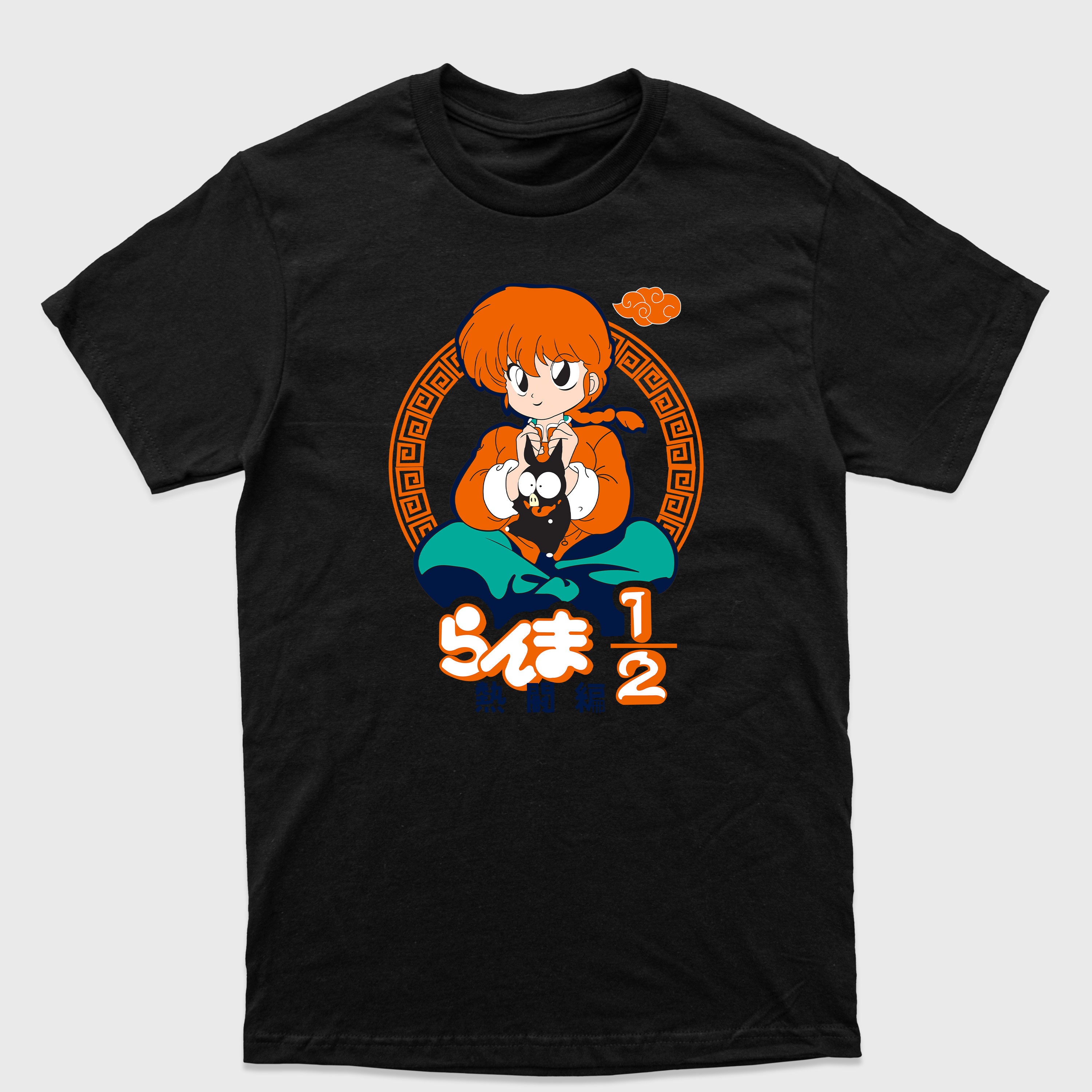 Camiseta Básica Ranma e Ryoga Porquinho - Ranma