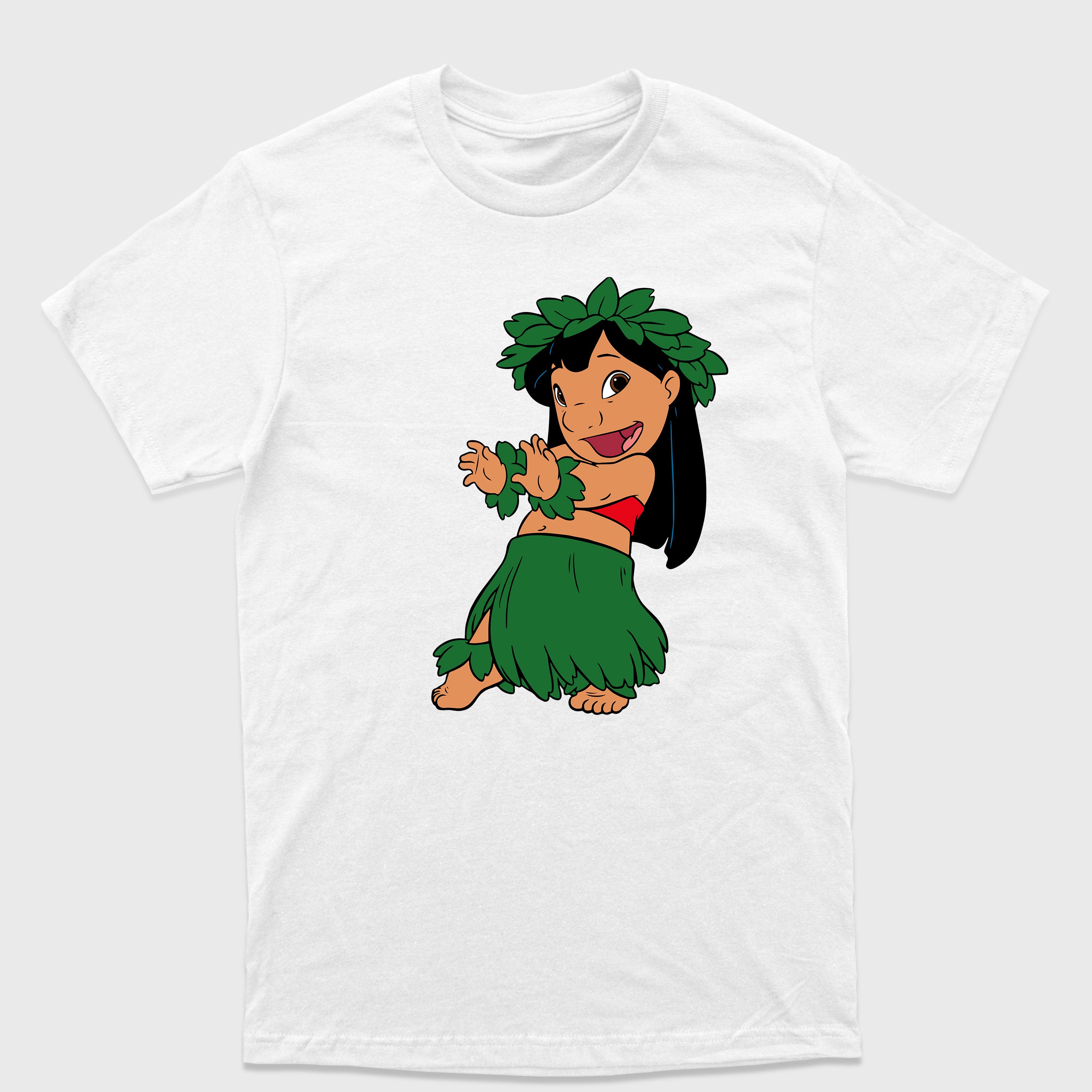 Camiseta Básica Lilo Dançando Hula