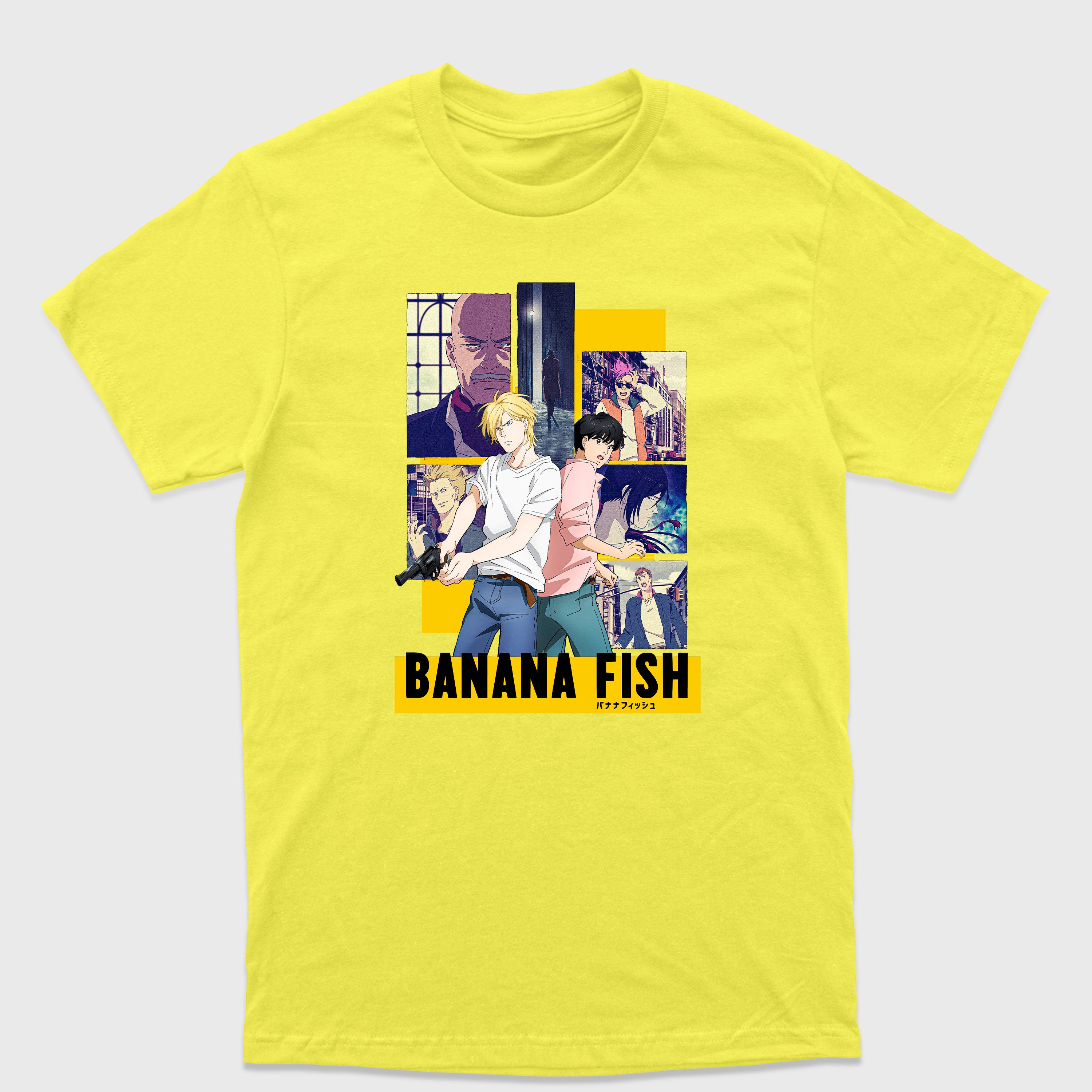 Camiseta Básica Banana Fish Eiji e Ash