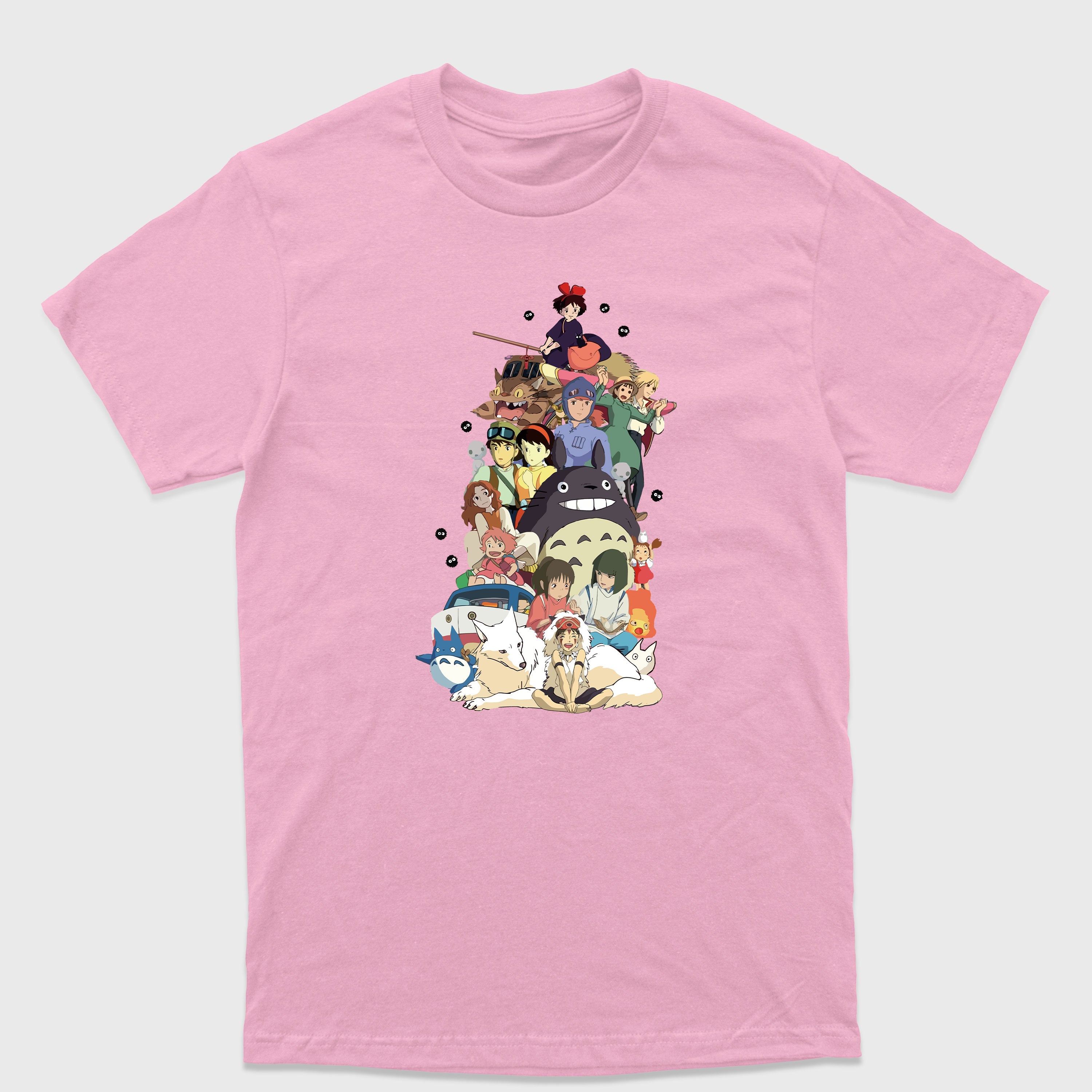 Camiseta Básica Estudio Ghibli Personagens