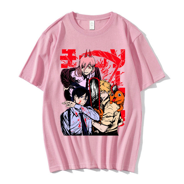 Camiseta Básica Aki Denji Power Chainsaw Man