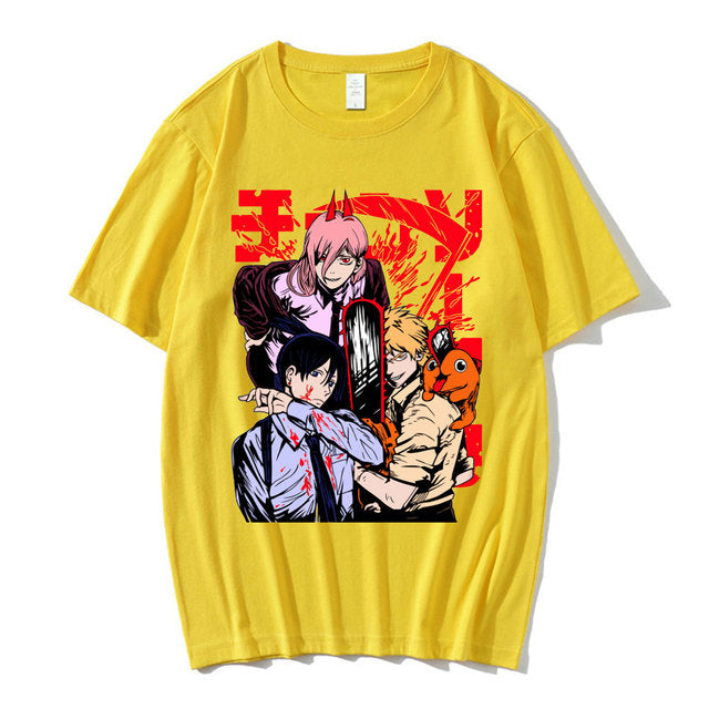 Camiseta Básica Aki Denji Power Chainsaw Man