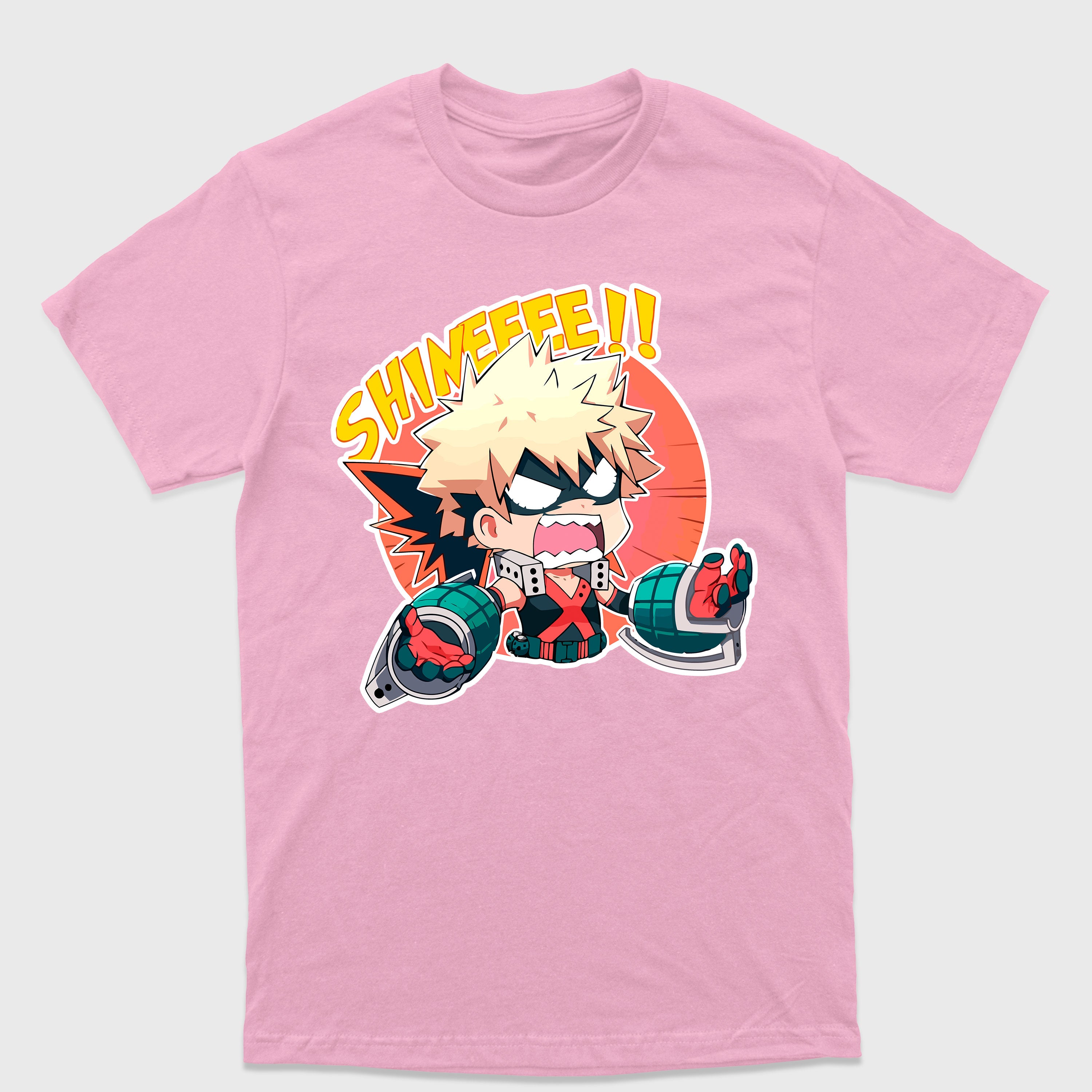 Camiseta Básica Boku No Hero Katsuki Bakugo Chibi