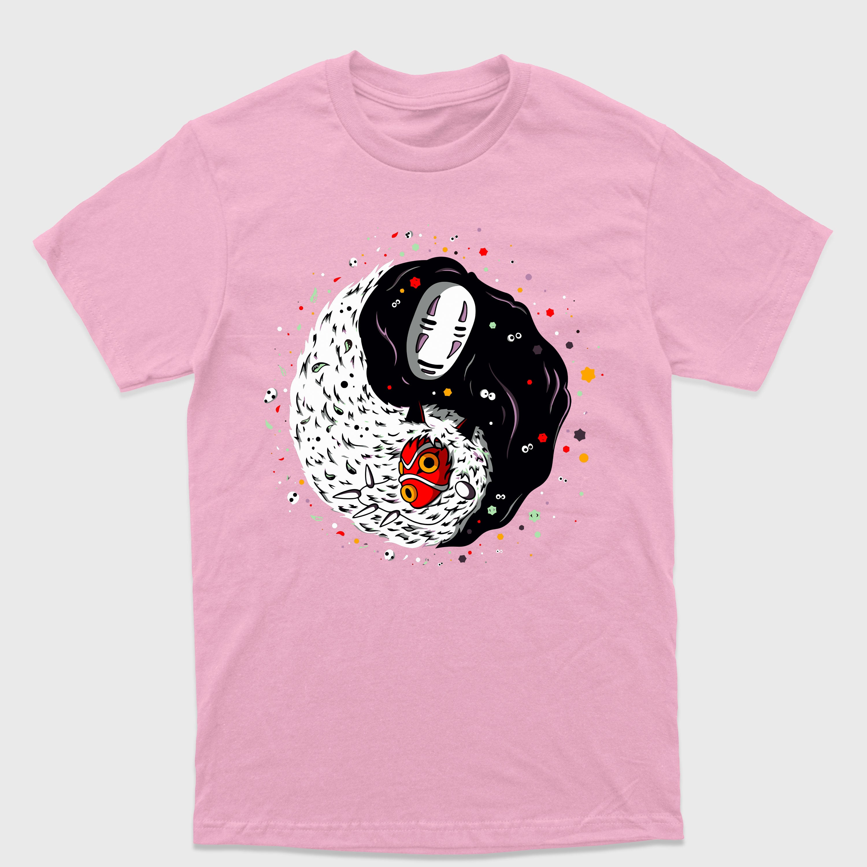 Camiseta Básica Anime Ghibli Totoro Yin Yang