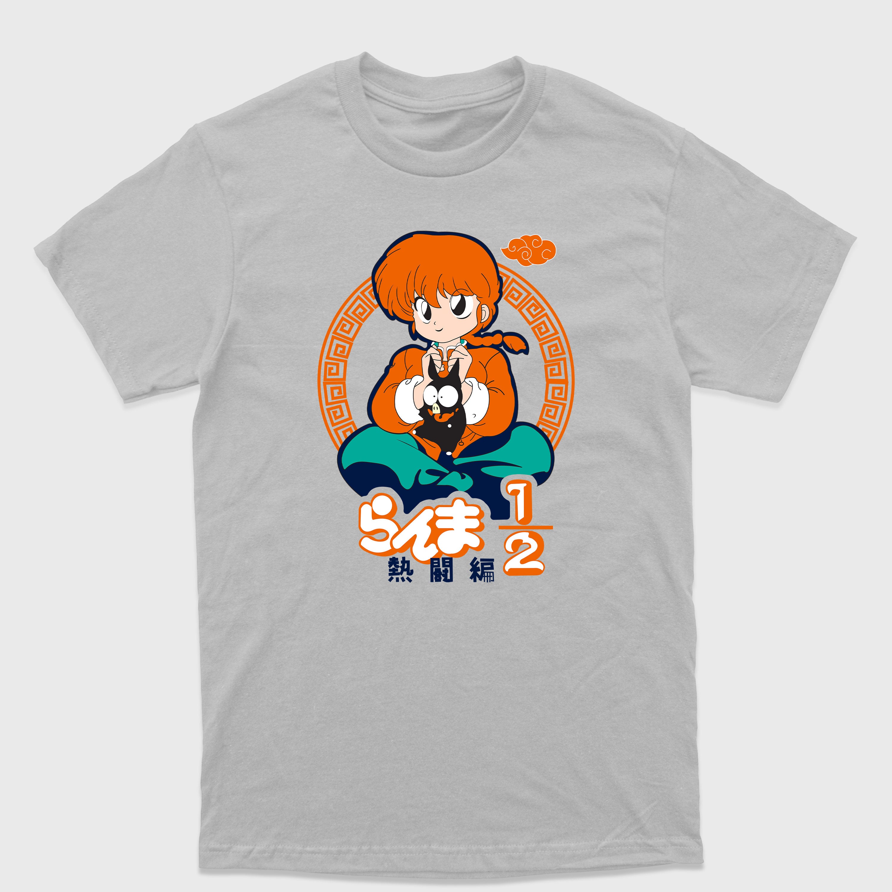 Camiseta Básica Ranma e Ryoga Porquinho - Ranma