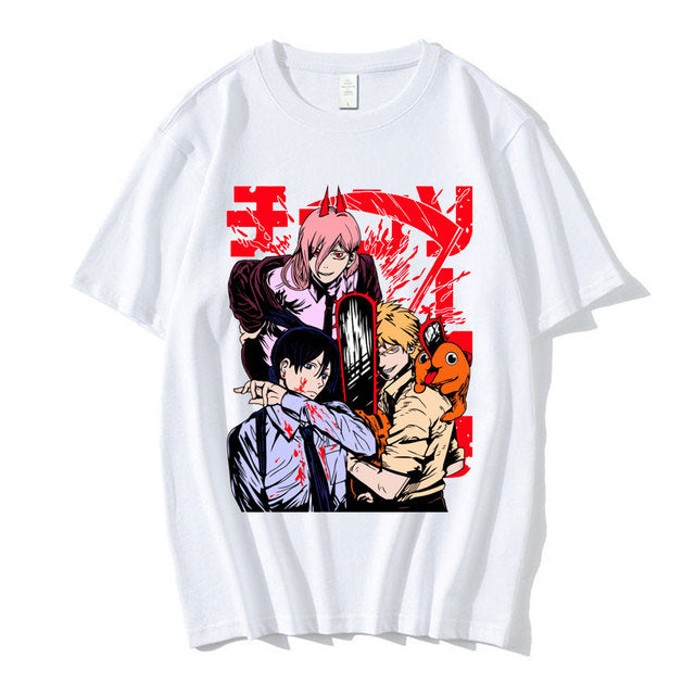 Camiseta Básica Aki Denji Power Chainsaw Man