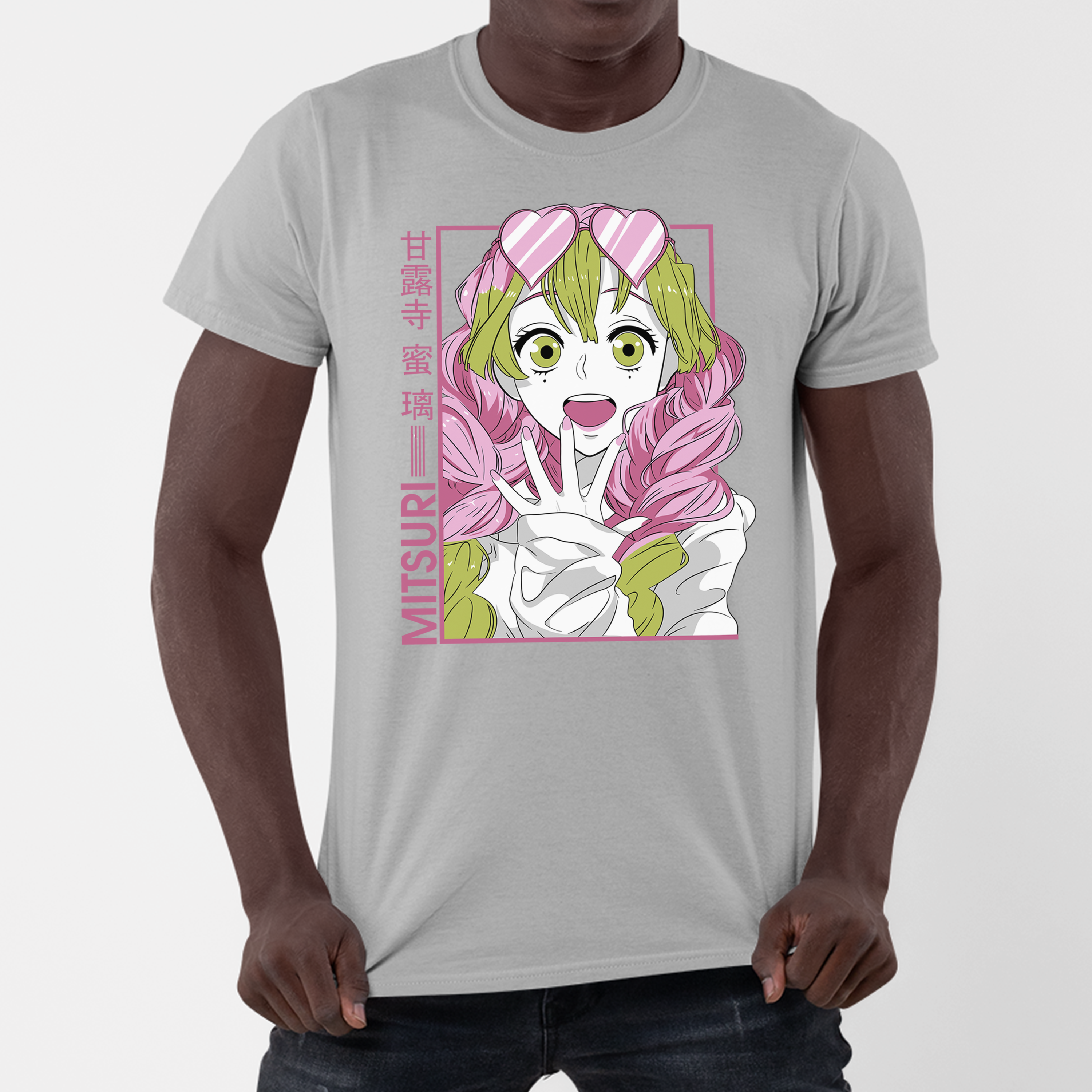 Camiseta Anime Mitsuri Demon Slayer Kimetsu No Yaiba