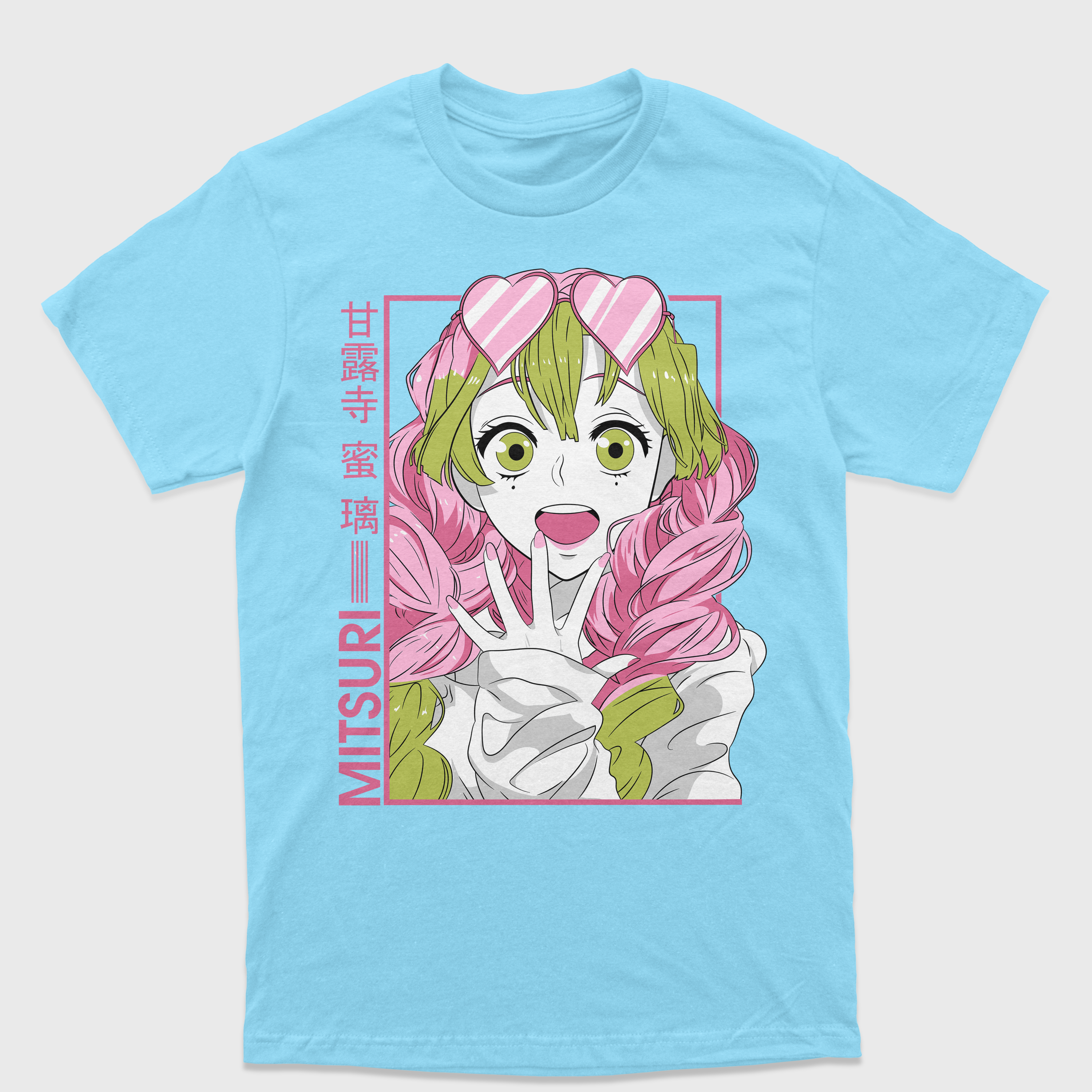 Camiseta Anime Mitsuri Demon Slayer Kimetsu No Yaiba