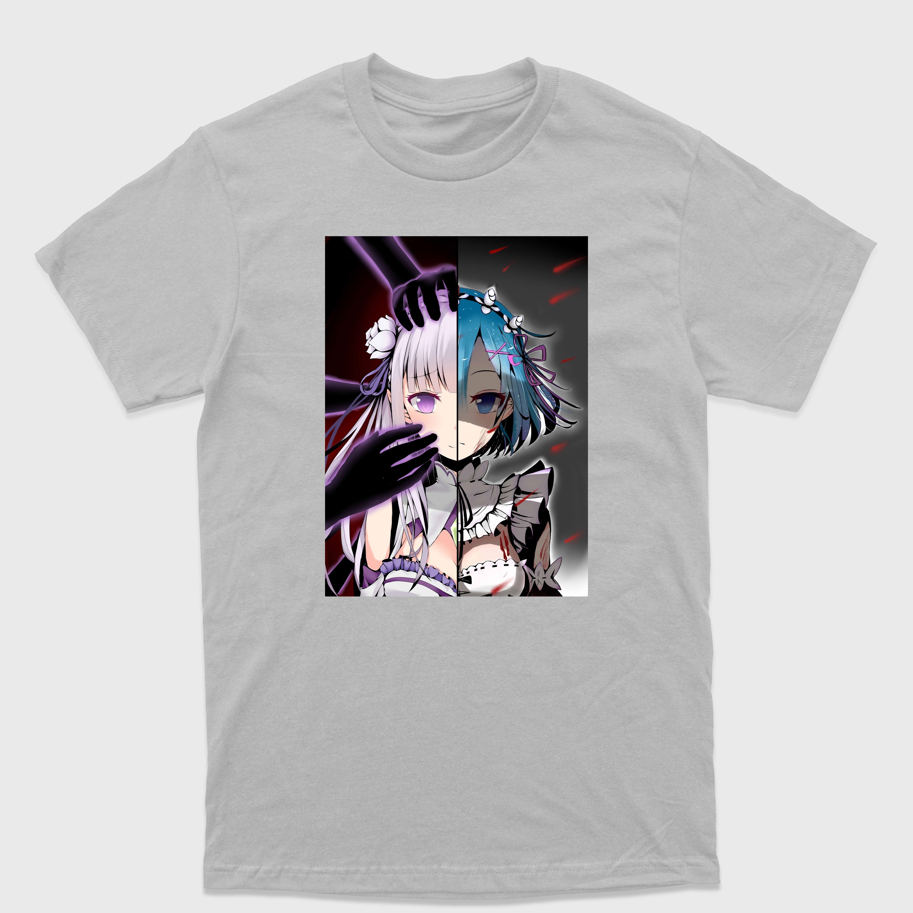 Camiseta Básica Anime Rezero Emilia Rem