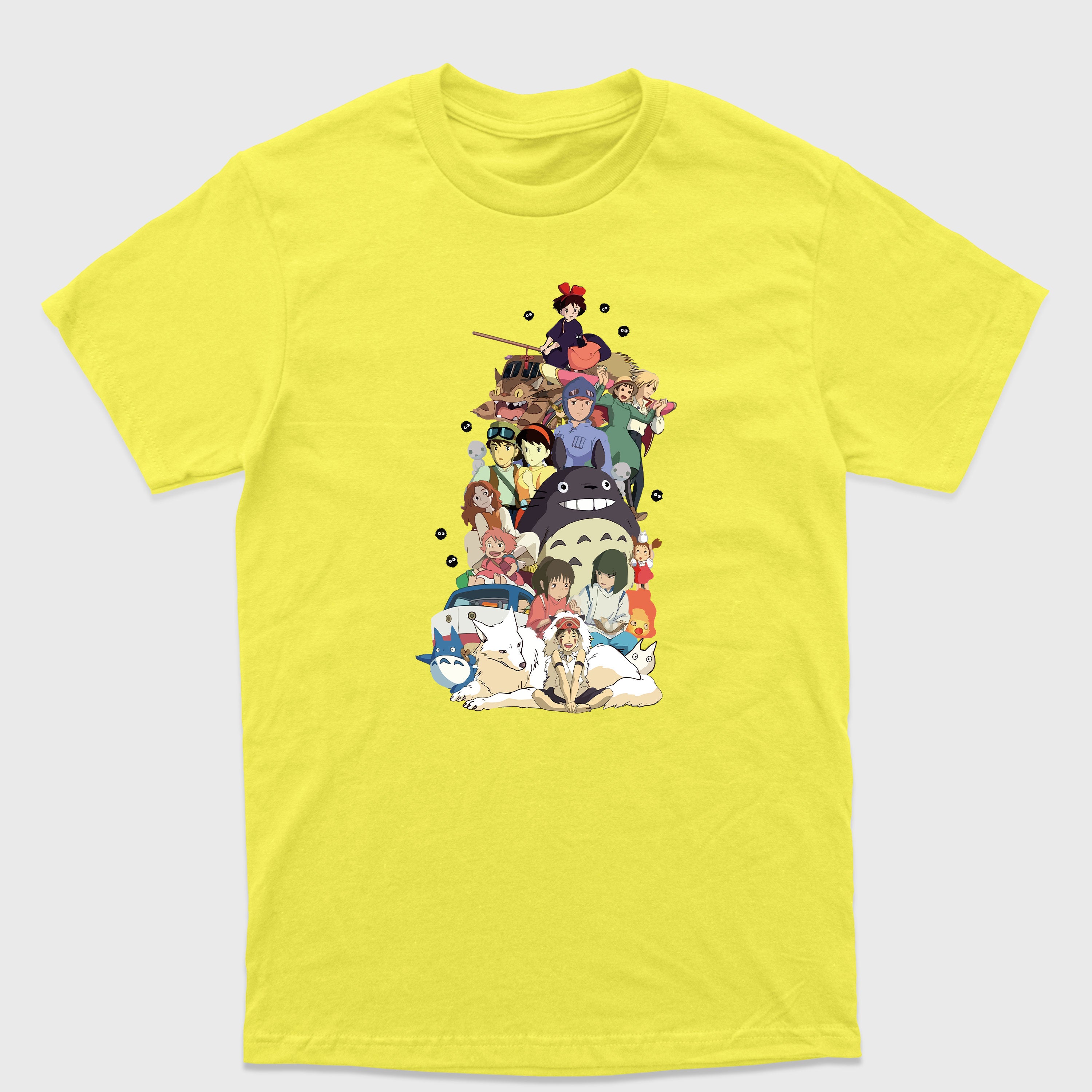 Camiseta Básica Estudio Ghibli Personagens