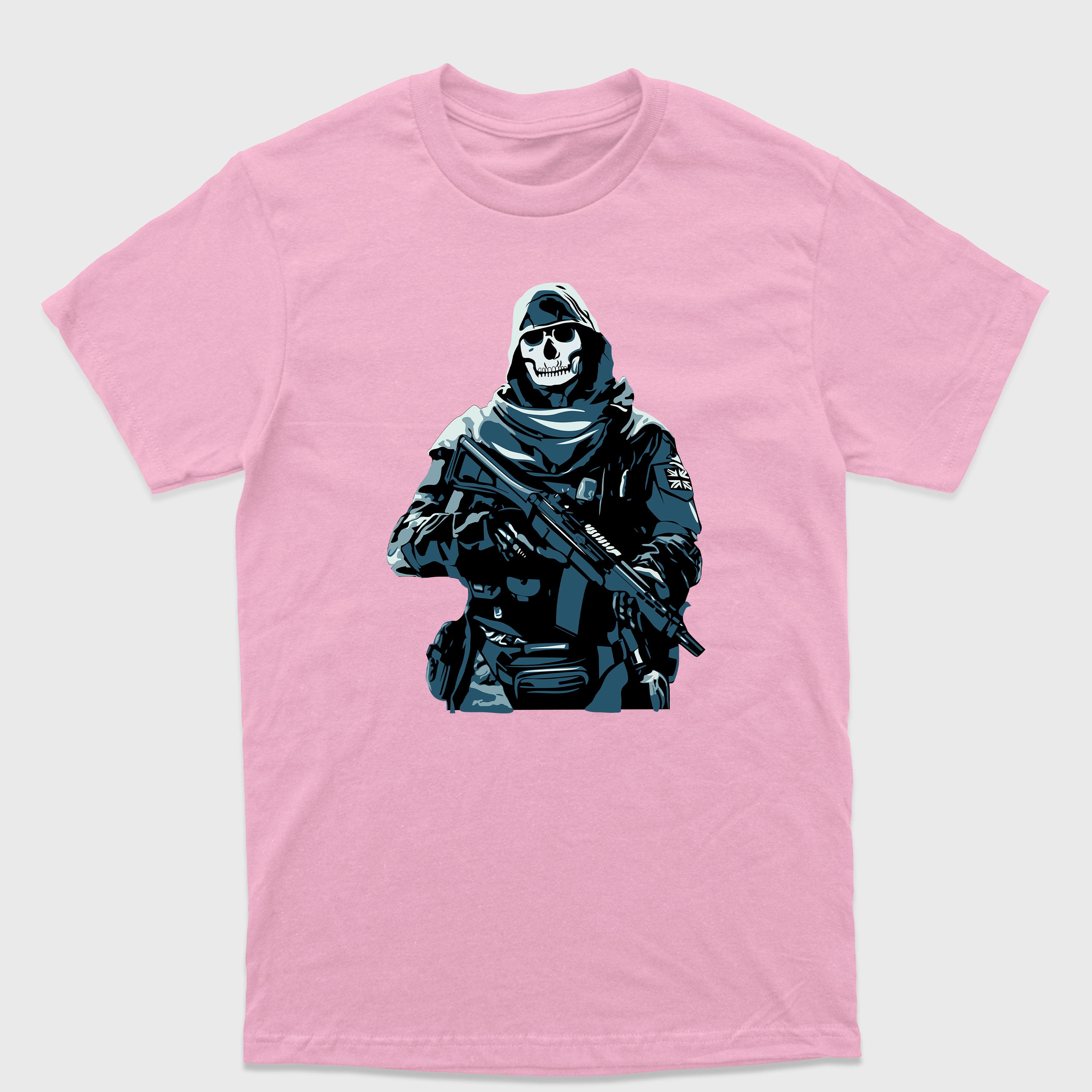 Camiseta Básica Ghost Soldier Call of Duty