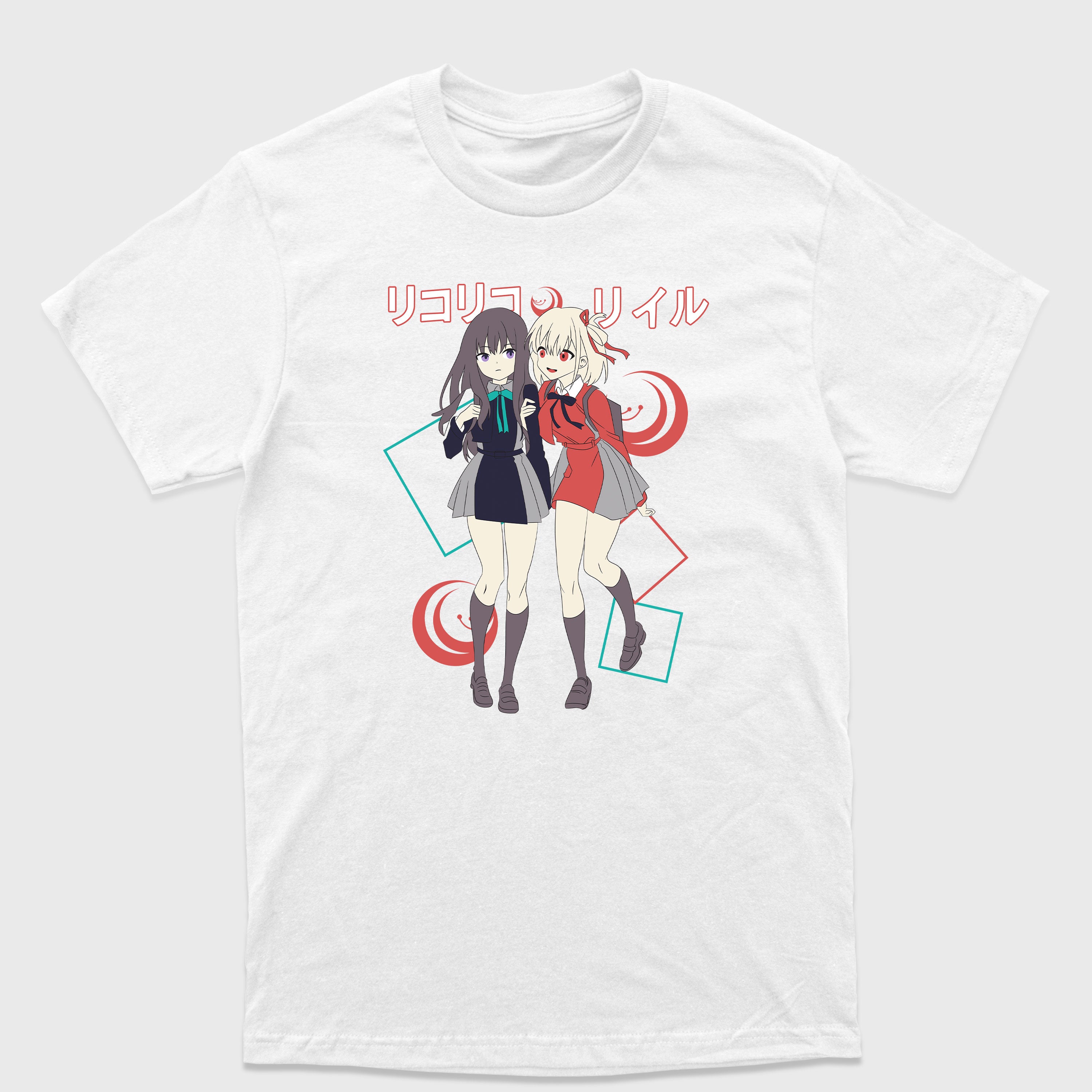 Camiseta Básica Lycoris Recoil Inoue e Chisato