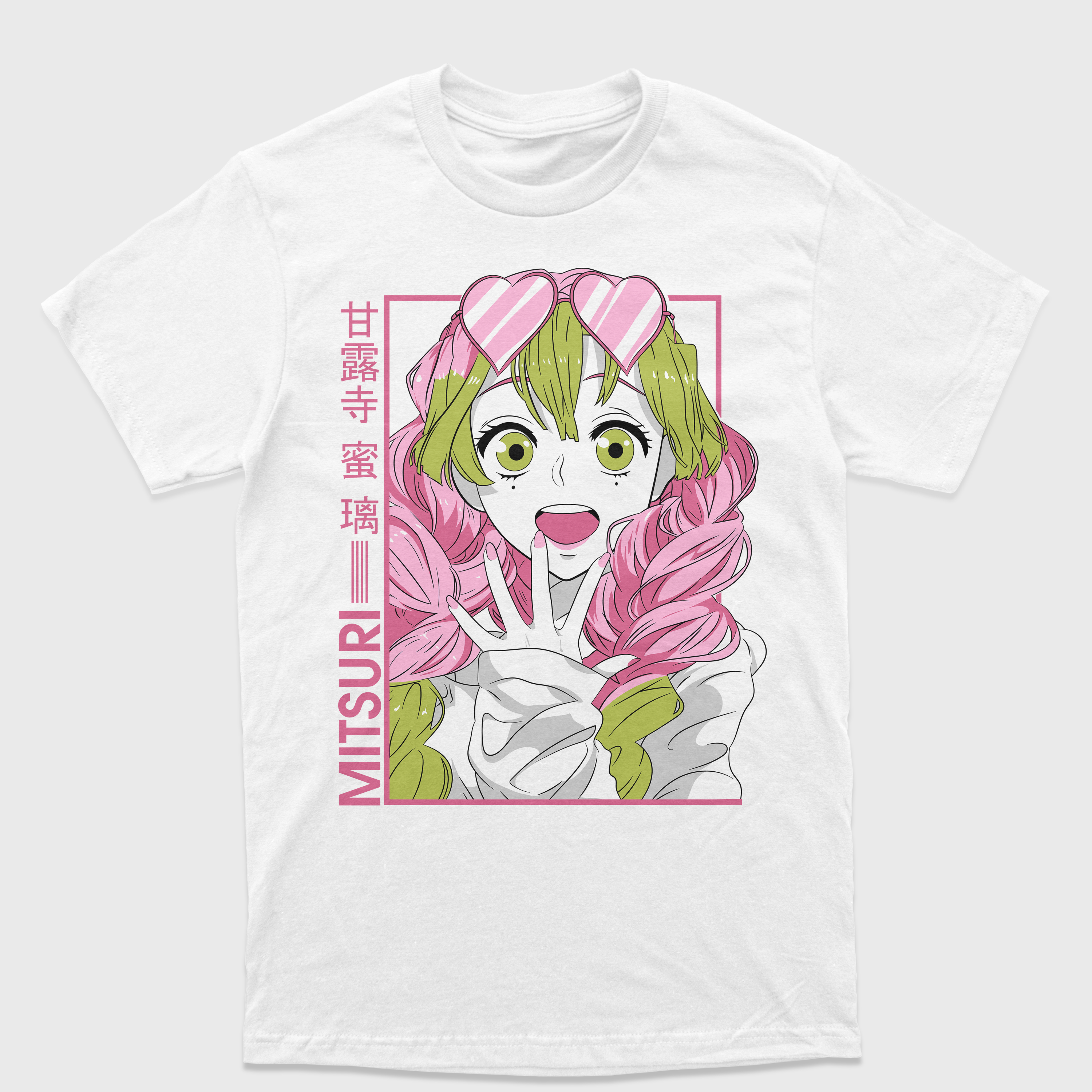 Camiseta Anime Mitsuri Demon Slayer Kimetsu No Yaiba