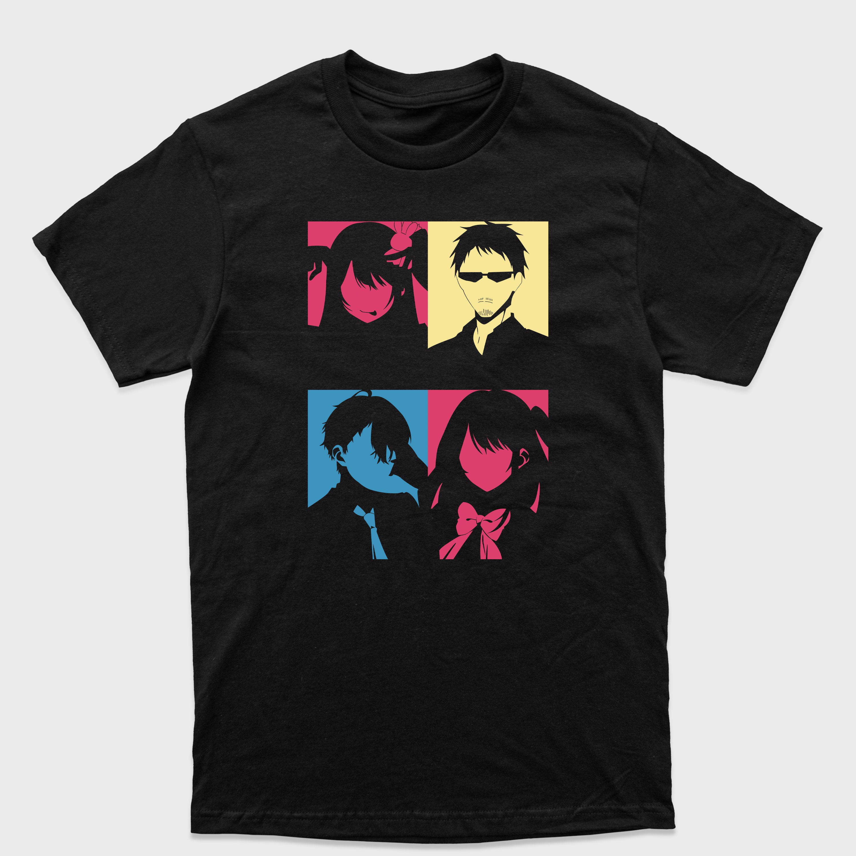 Camiseta Básica Oshi no Ko Silhuetas Personagens