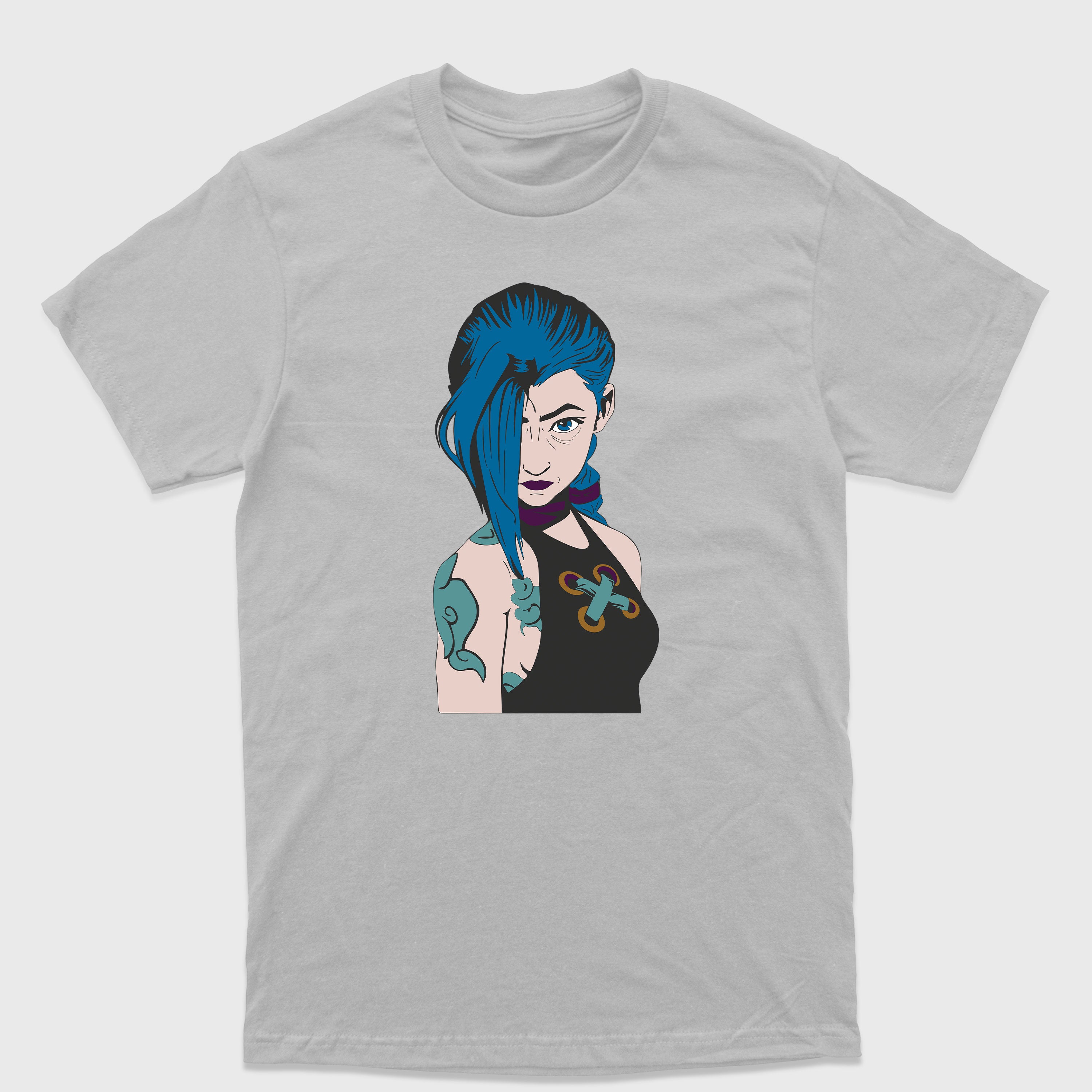 Camiseta Básica Jinx Arcane League of Legends