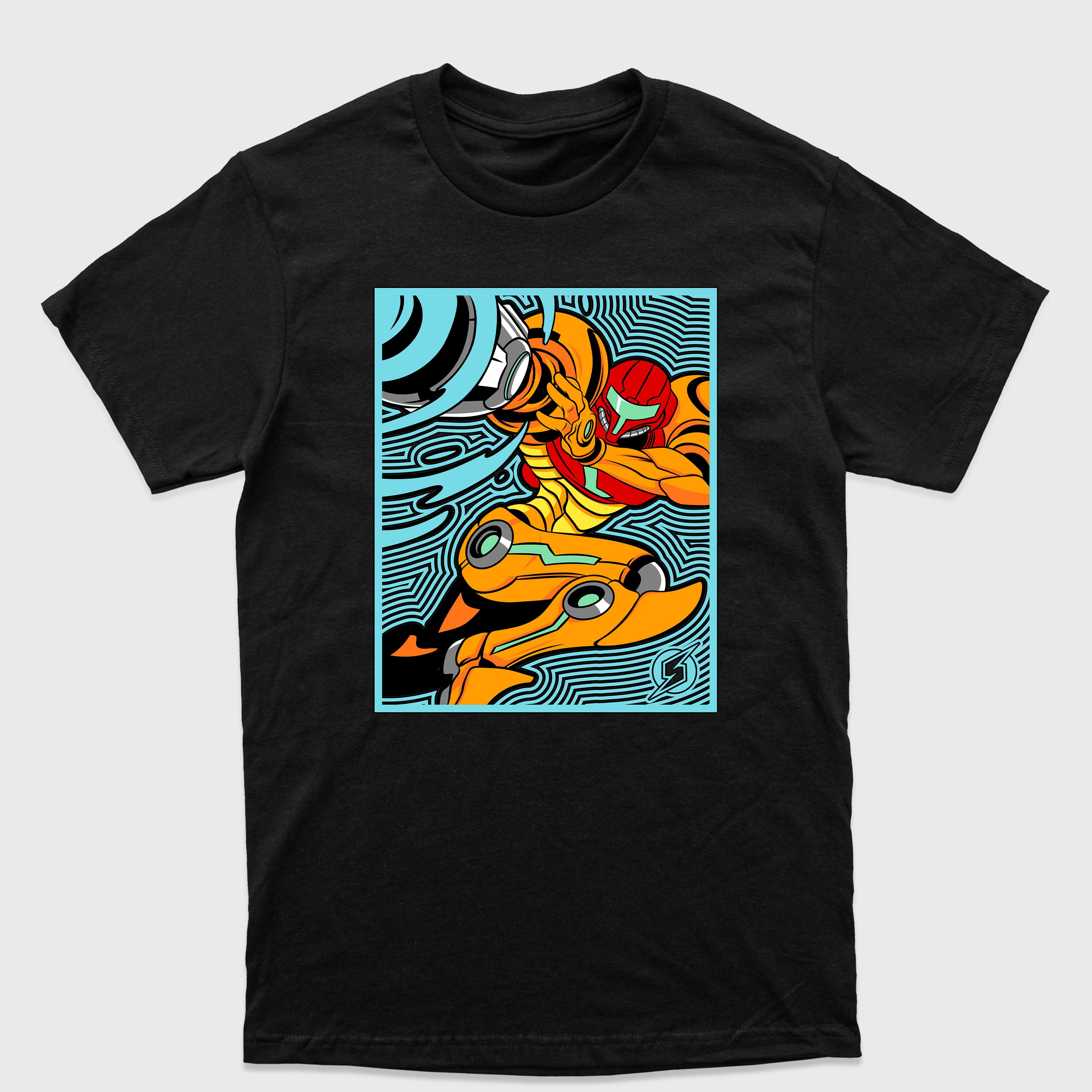 Camiseta Básica Samus Metroit Game