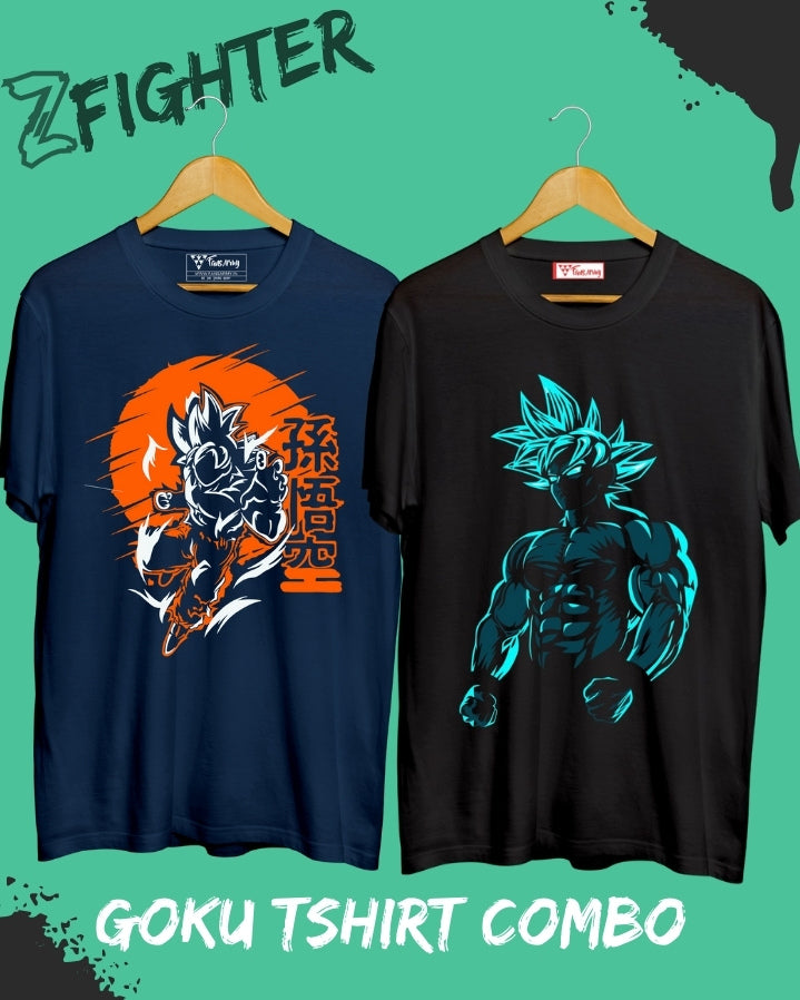 Combinação de camisetas Goku