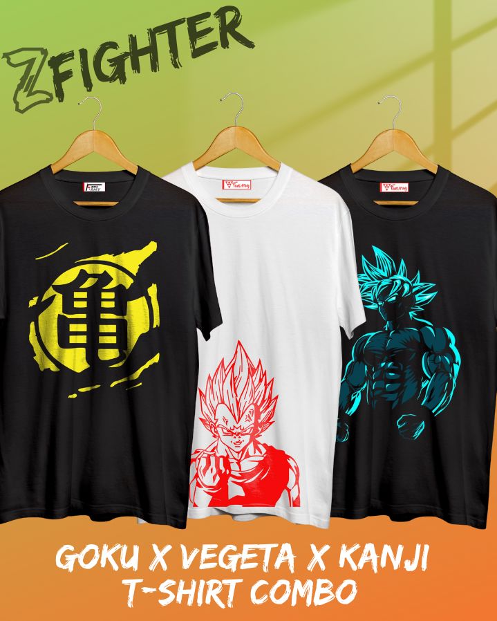 Combinação de camisetas Dragon Ball Z