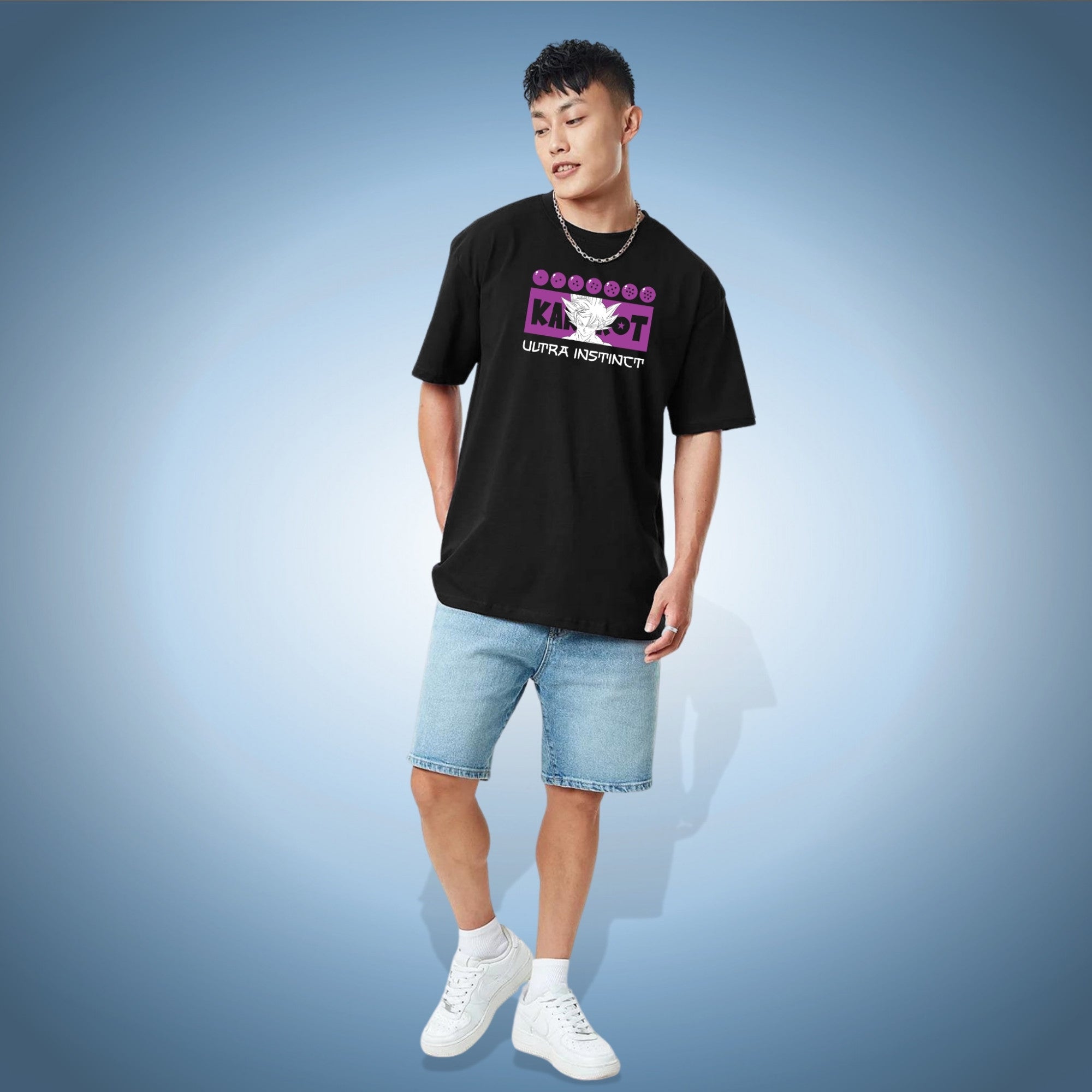 Camiseta de anime grande Ultra Instinct Goku