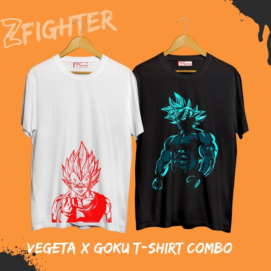 Combinação de camisetas de anime Goku X Vegeta