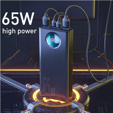 Baseus 65W Power Bank 30000mAh USB C PD Quick Charge 20000 Powerbank Carregador de Bateria Externa Portátil Para iPhone Xiaomi Laptop
