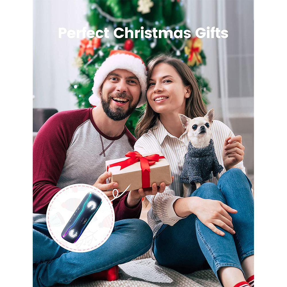 WISETIGER Alto-falante Bluetooth ao ar livre IPX7 à prova d'água 25W BT5.3 Alto-falante estéreo Surround com luzes de EQ pulsantes legais WISETIGER Alto-falante Bluetooth ao ar livre IPX7 à prova d'água 25W BT5.3 Alto-falante estéreo Surround com lu