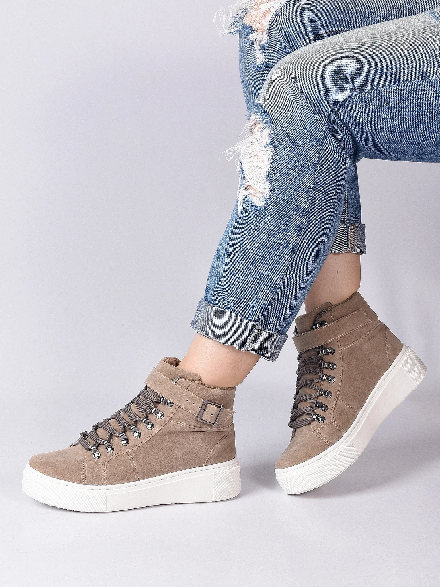 Tênis Botinha Preto Nobuck